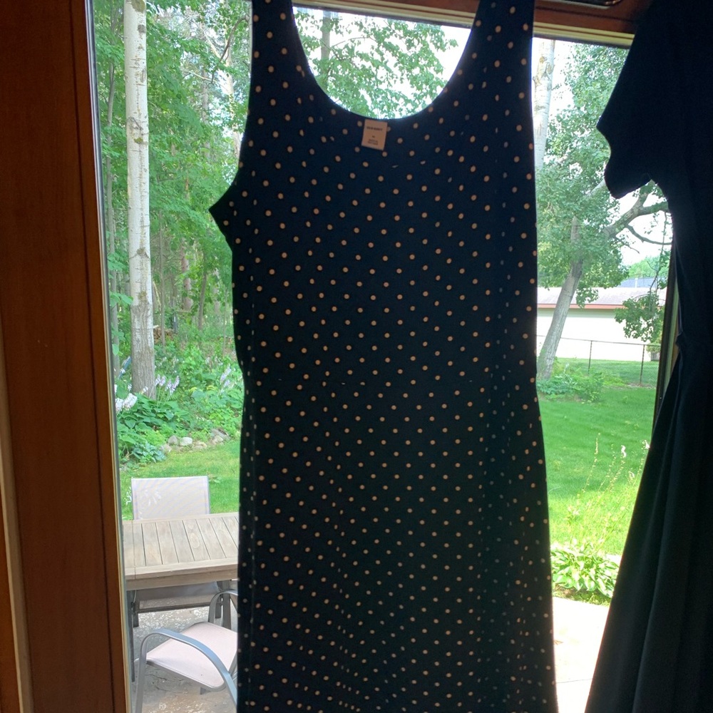 Old navy Black and Tan dot dress